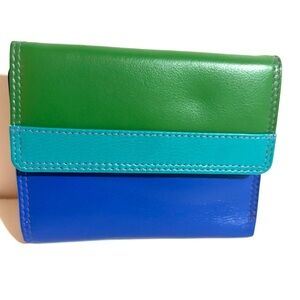 Frid Colorful Trifold  leather Wallet